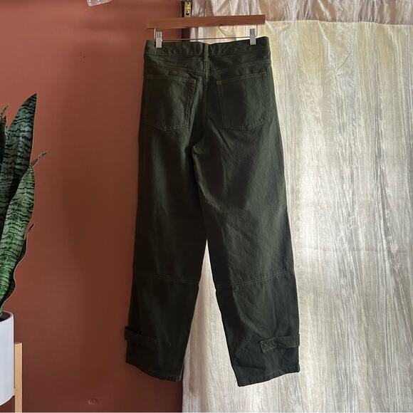 The Everlane x Marques' Almeida Canvas Oversized Barrel Pant Green NEW Size 26R - Picture 6 of 11